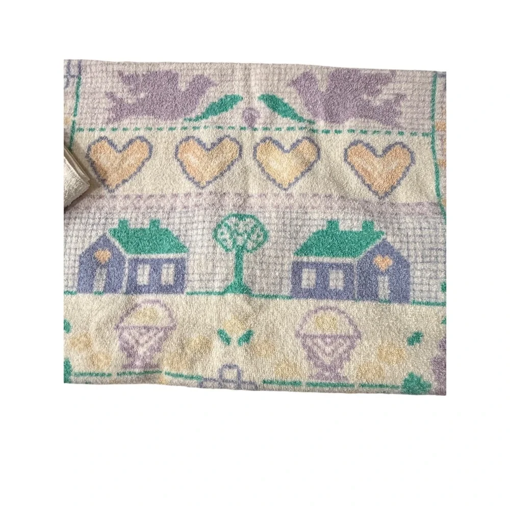 Vintage Caldwell Tradition Collection Hand Towels Set 2 Country Cottage Hearts
